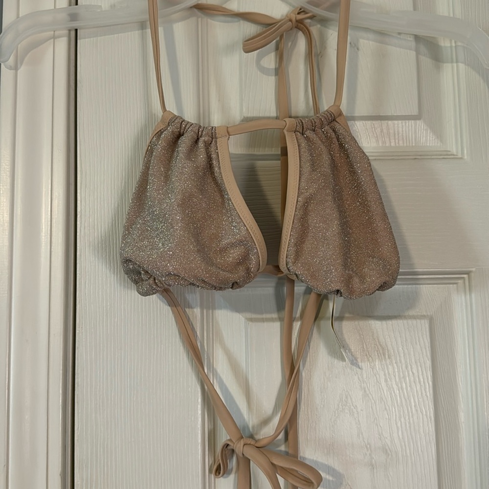 NEW WITH TAGS aerie sparkle bikini top, multi way top